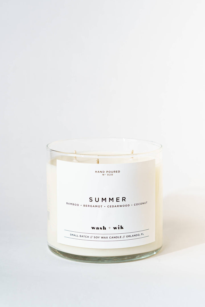 Summer Soy Wax Candle | Tropical Candle | 3 Wick
