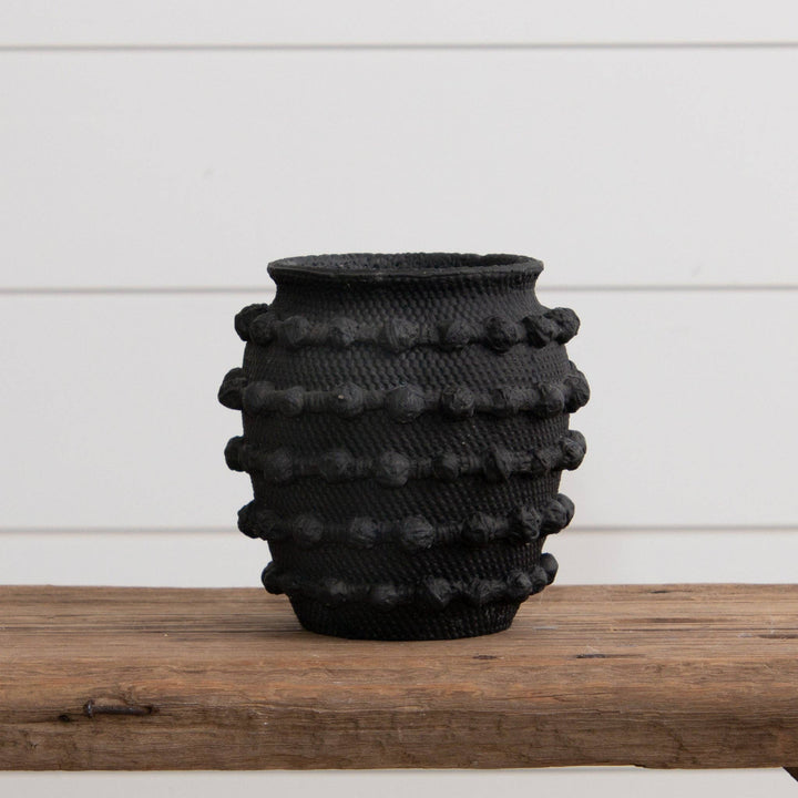 Black Knot Cement Vase