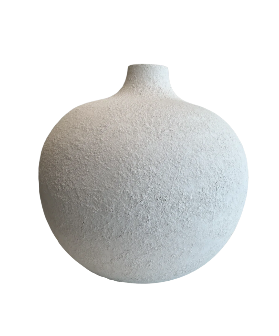 Cracked White Round Vase | Large