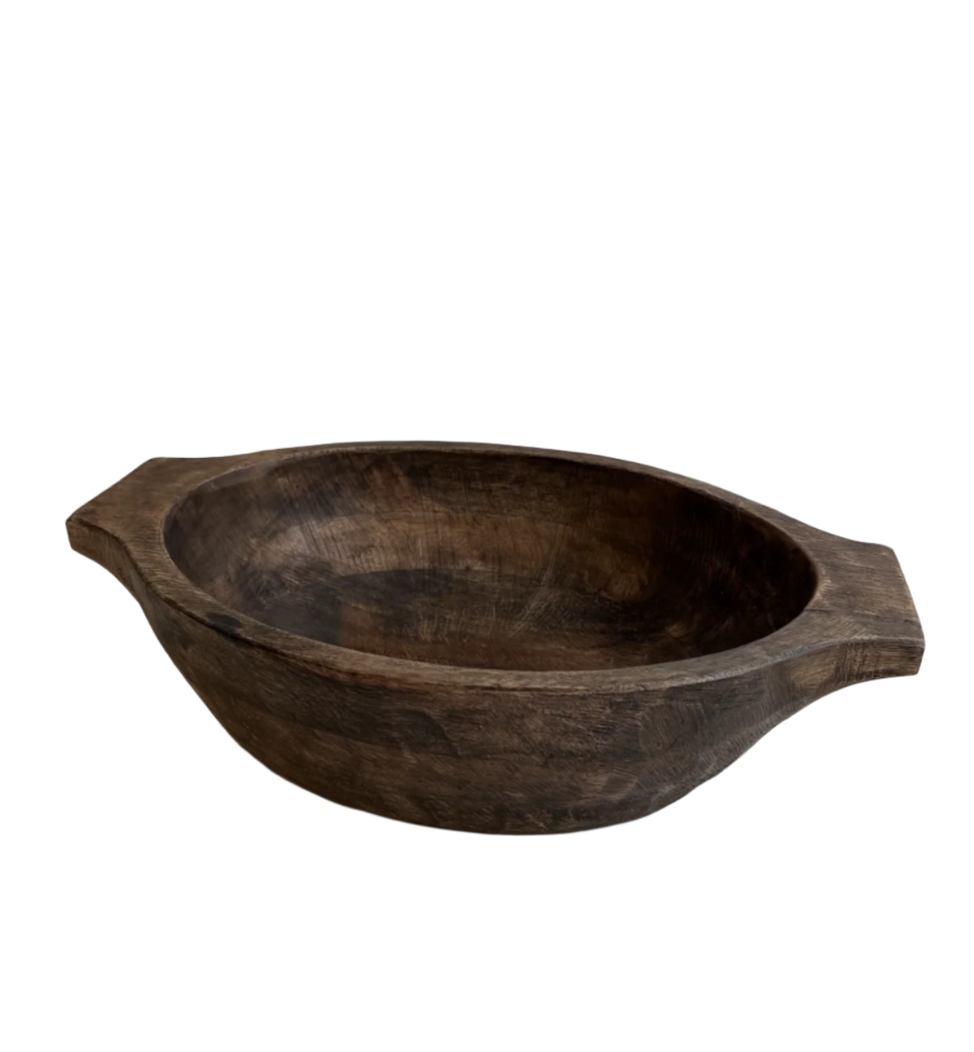 Brown Wooden Decorative Bowl