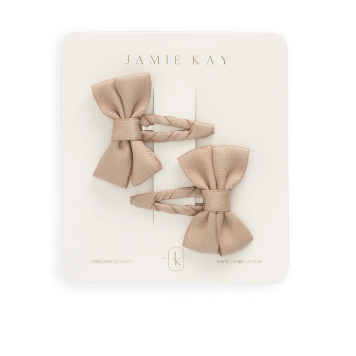Nylah Bow Clip | Taupe