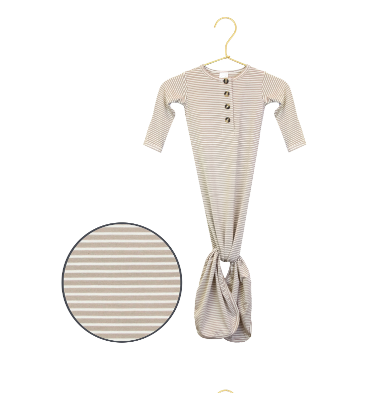 Banks Tan Striped Knotted Gown