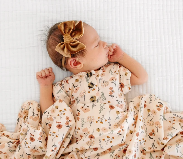 Velvet Cinnamon Bow Headband