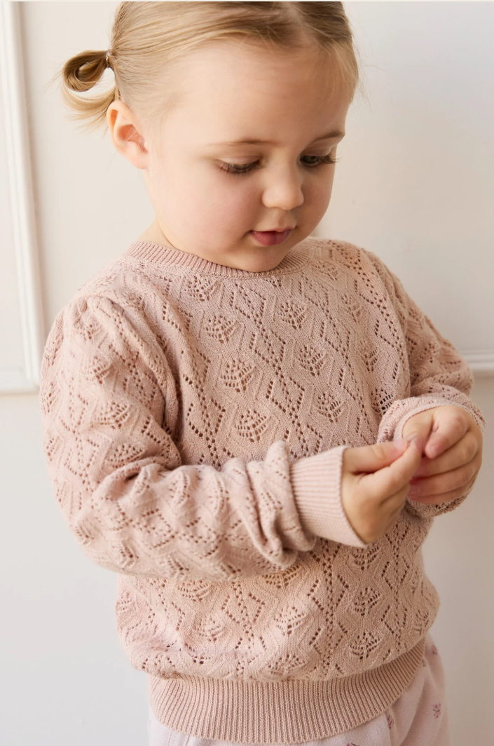 Mila Knit Sweater | Chalky Pink