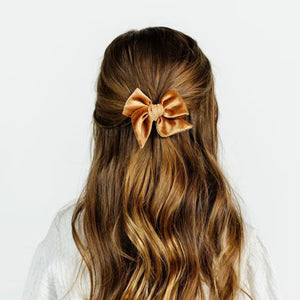 Velvet Cinnamon Bow Headband