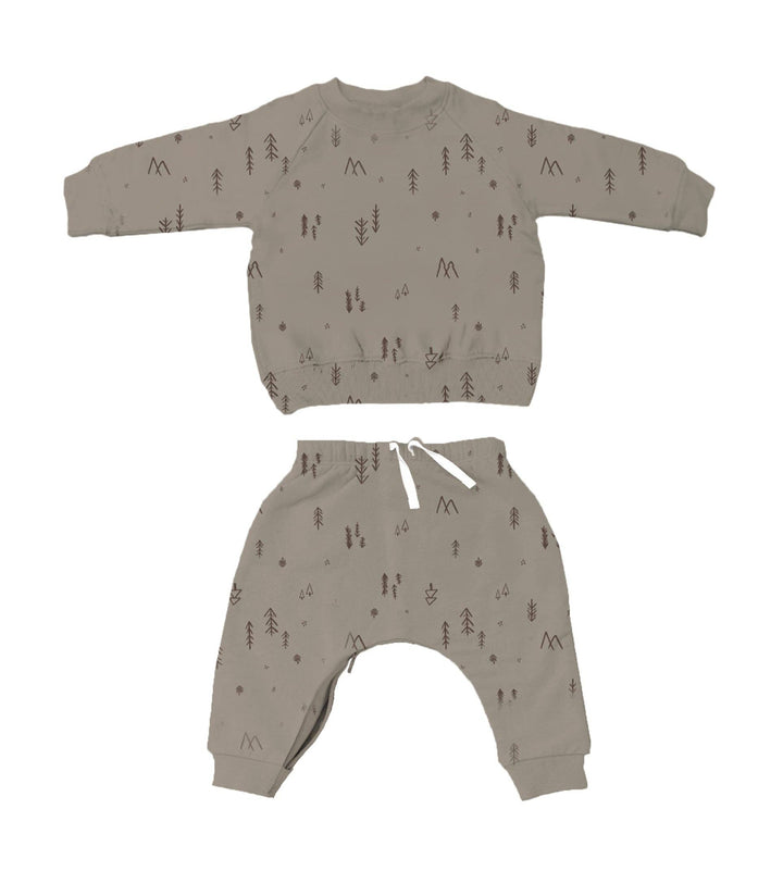 Bamboo Fleece Sweatsuit | Construction or National Park Print