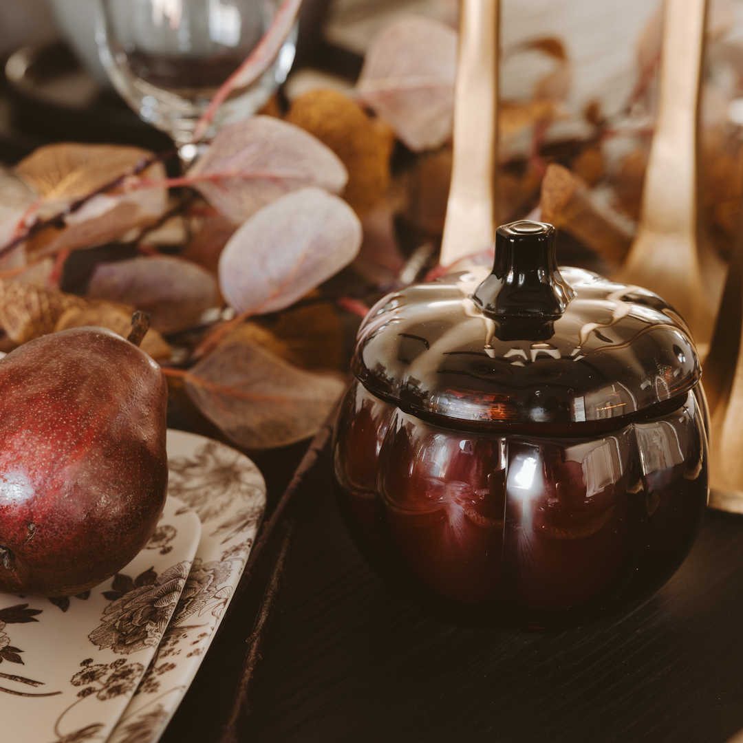 Hello Fall Soy Candle | Amber Pumpkin Jar