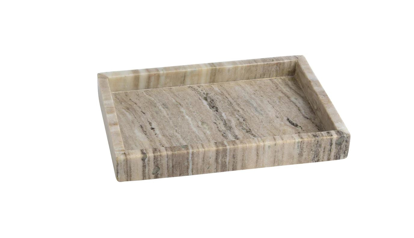 Rectangle Marble Tray - Beige