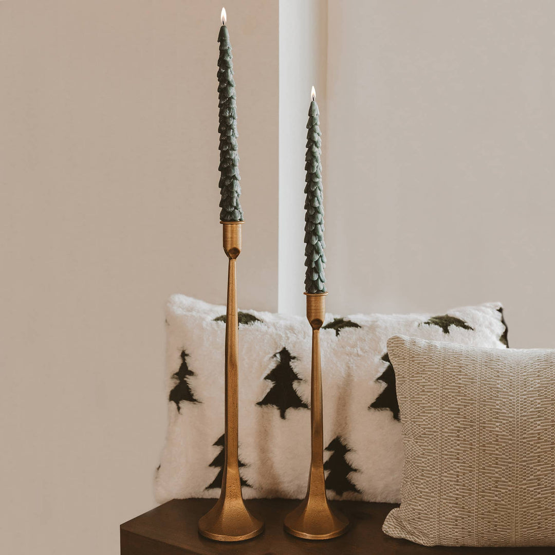 Green Tree Taper Candle | Individual Candle