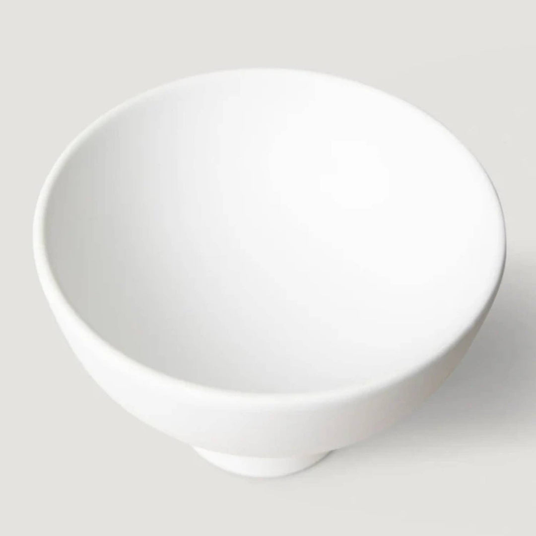 Large White Ceramic Compote Bowl - 6"