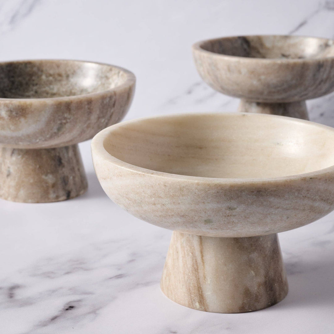 Morchana Marble Pedestal Bowl