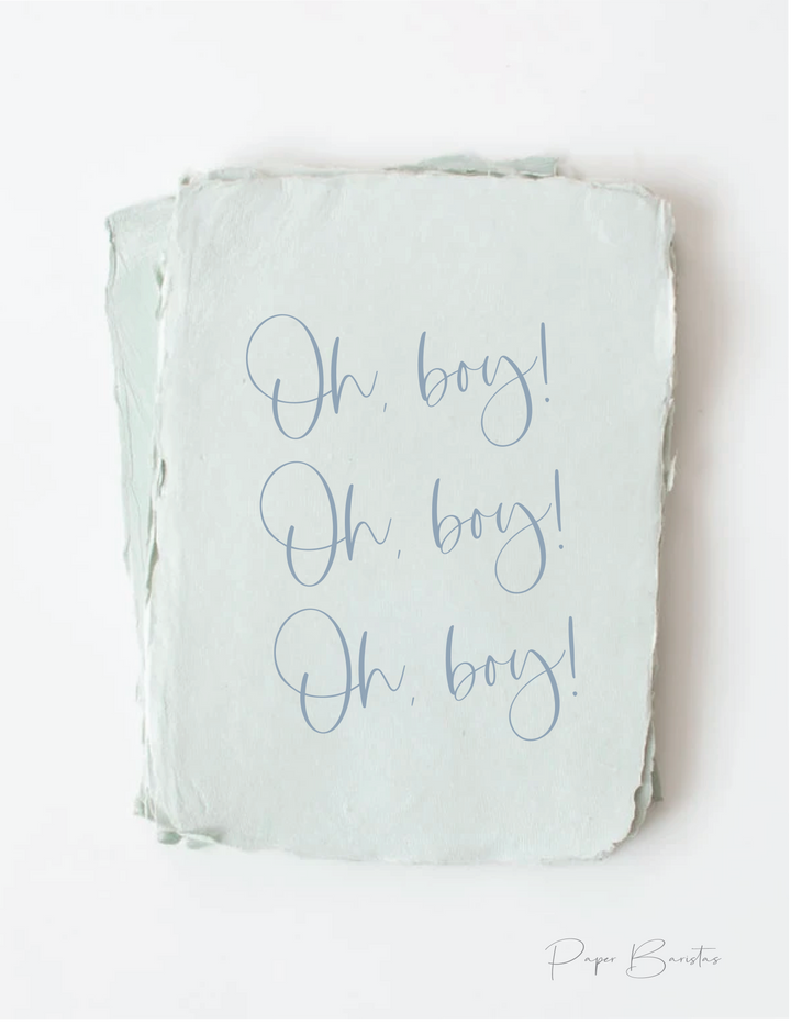 "Oh Boy" Baby Shower Greeting Card