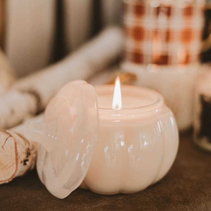 Warm & Cozy Soy Candle | White Pumpkin Jar