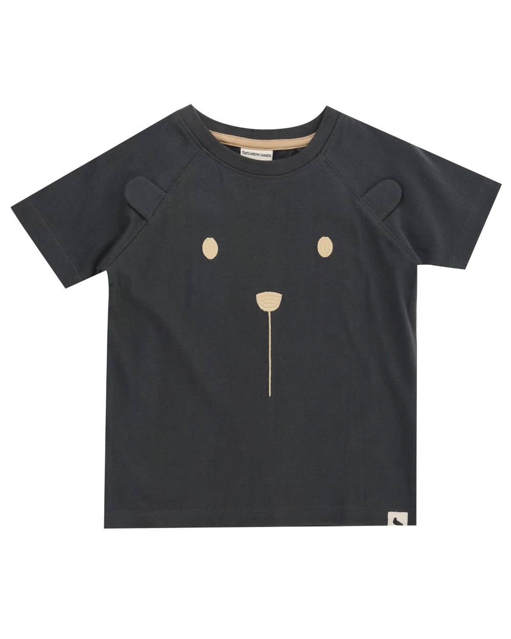 3D Bear Print T-Shirt | Black