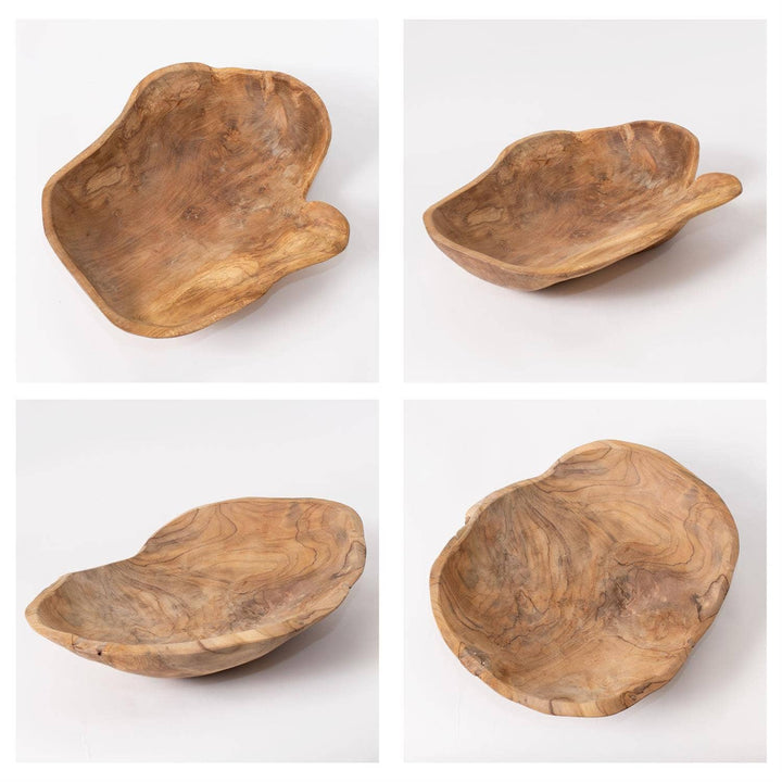 Organic Shape TeakWood Bowl