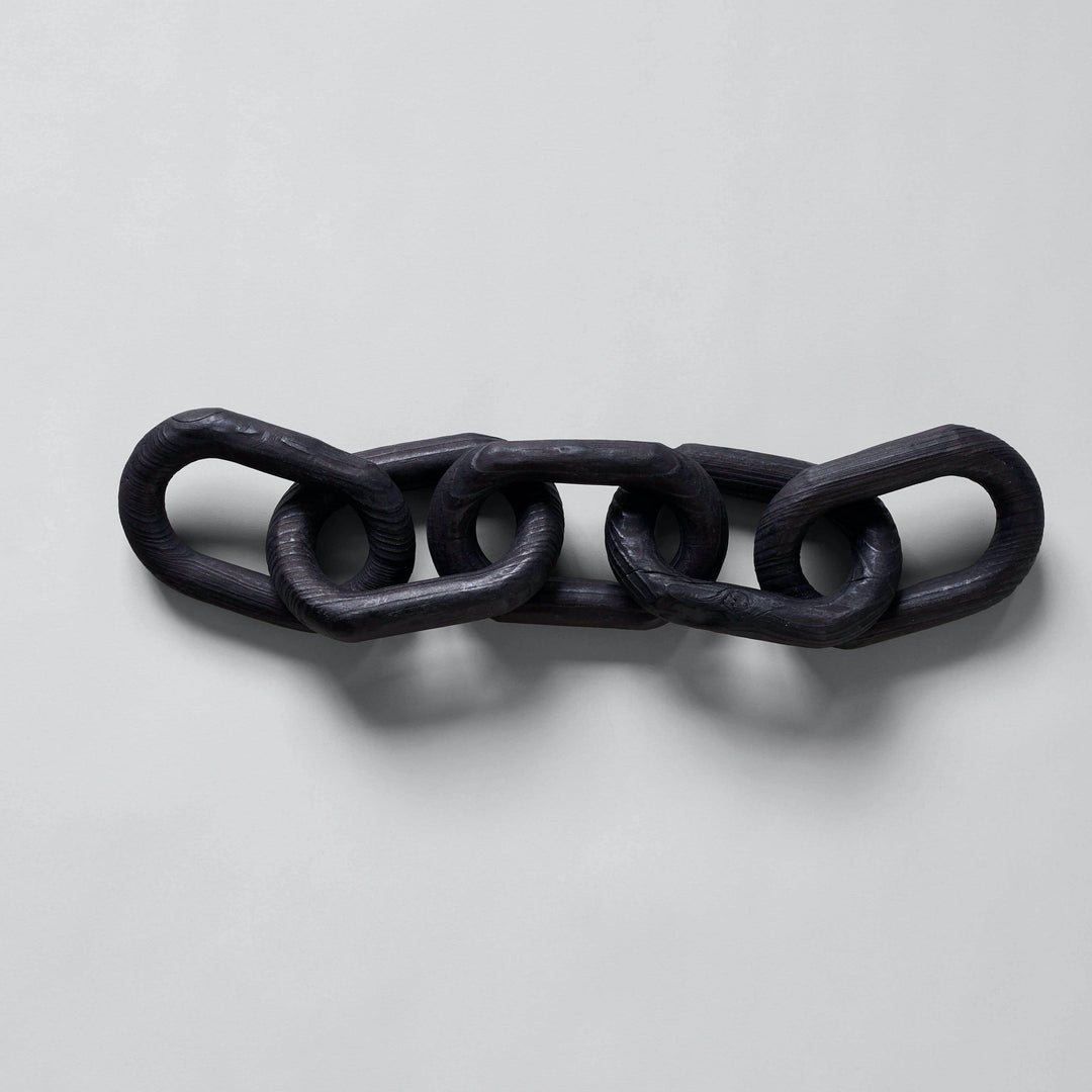 Black Wood Chain Links
