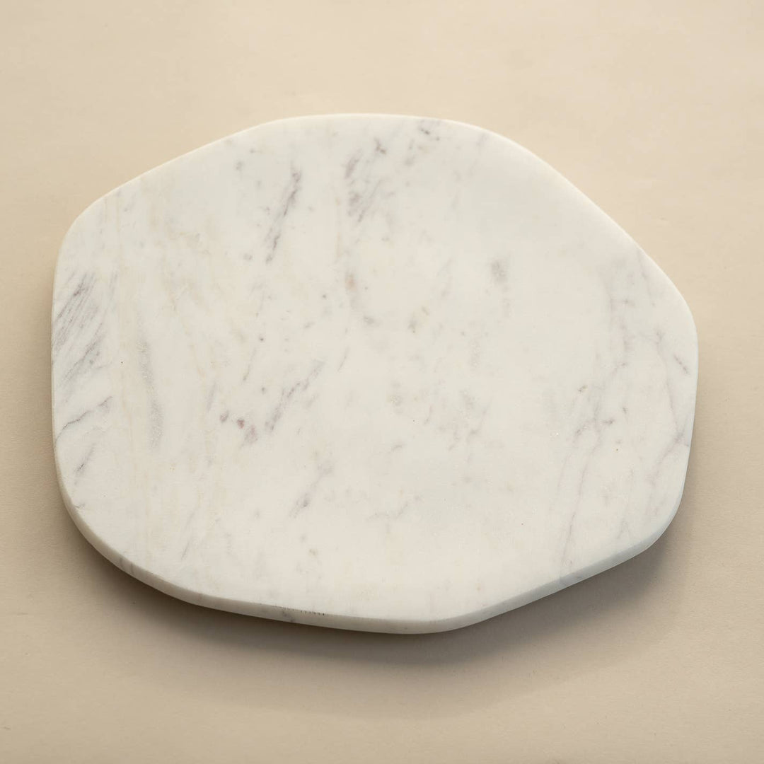 White Marble Free Form Plate - Mini Size