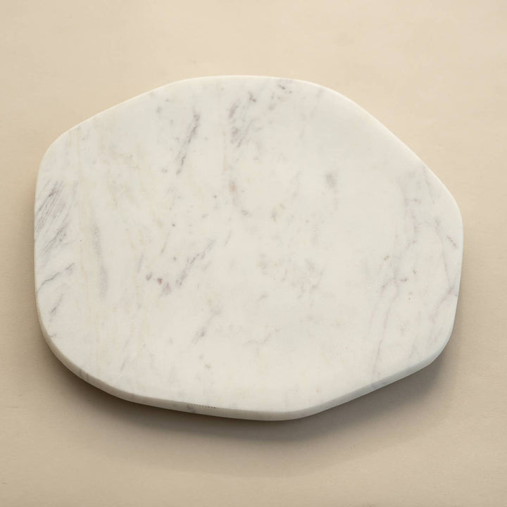 White Marble Free Form Plate - Mini Size