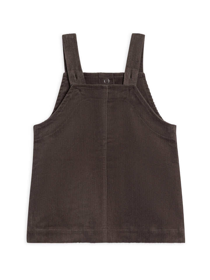 Corduroy Jumper Dress - Dark Brown