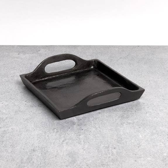 Rough Black Small Serving Tray