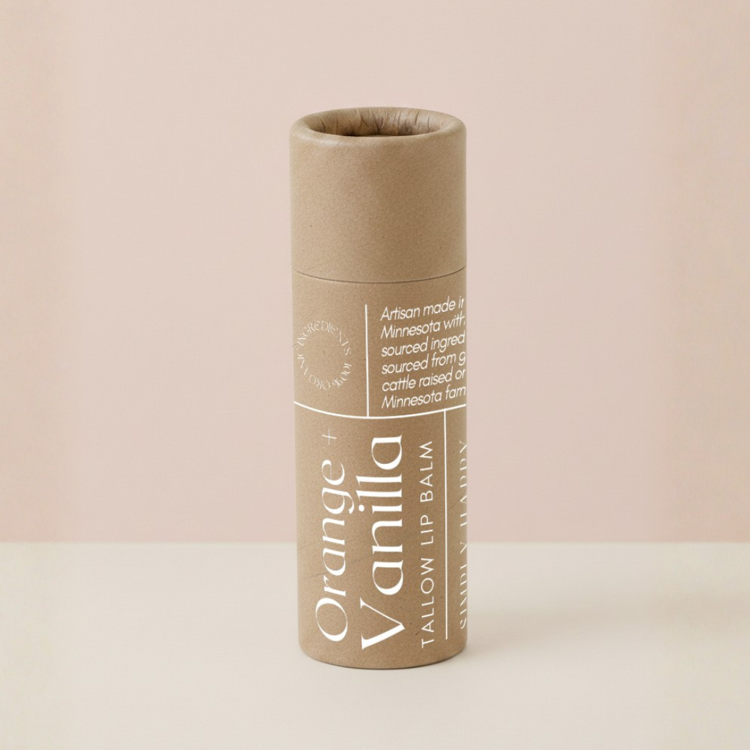 Orange + Vanilla Tallow Lip Balm