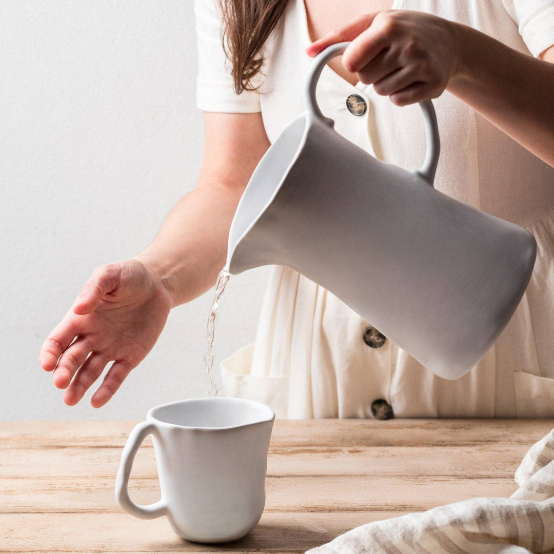 Pure Stoneware Pitcher | White