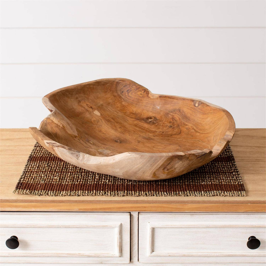 Organic Shape TeakWood Bowl