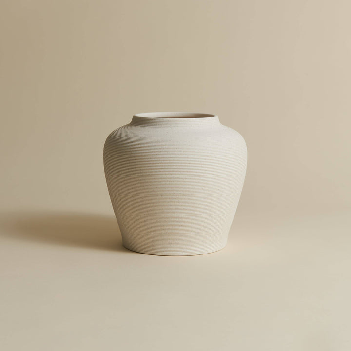 Ivory Clay Vase