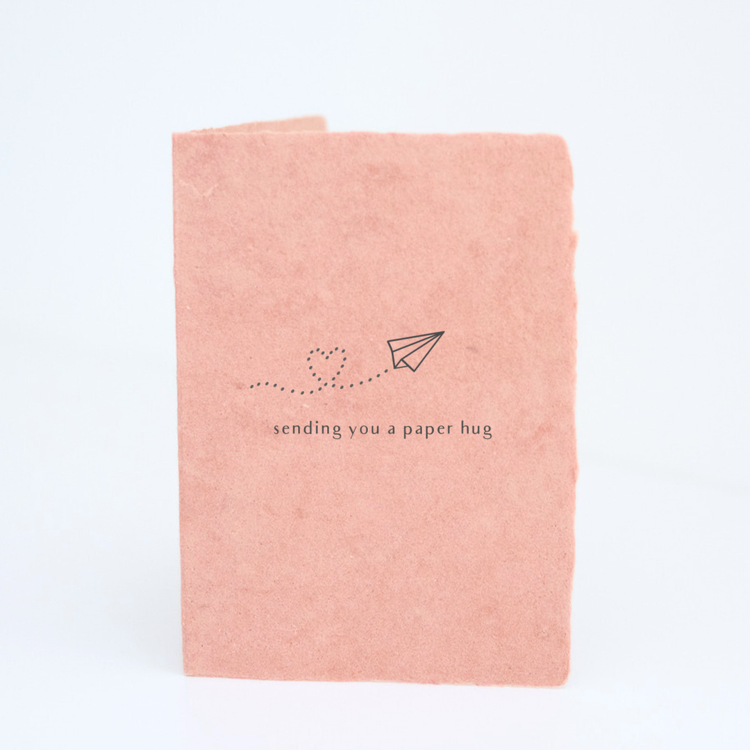 "Sending you a paper hug" Encouragement Greeting Card