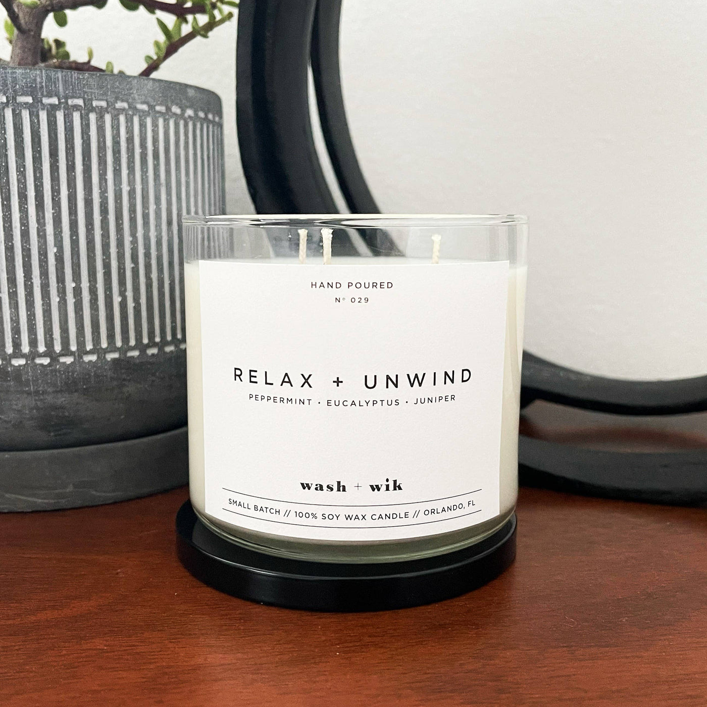 Relax + Unwind Soy Wax Candle - 17.5oz - 3 Wick Tumbler