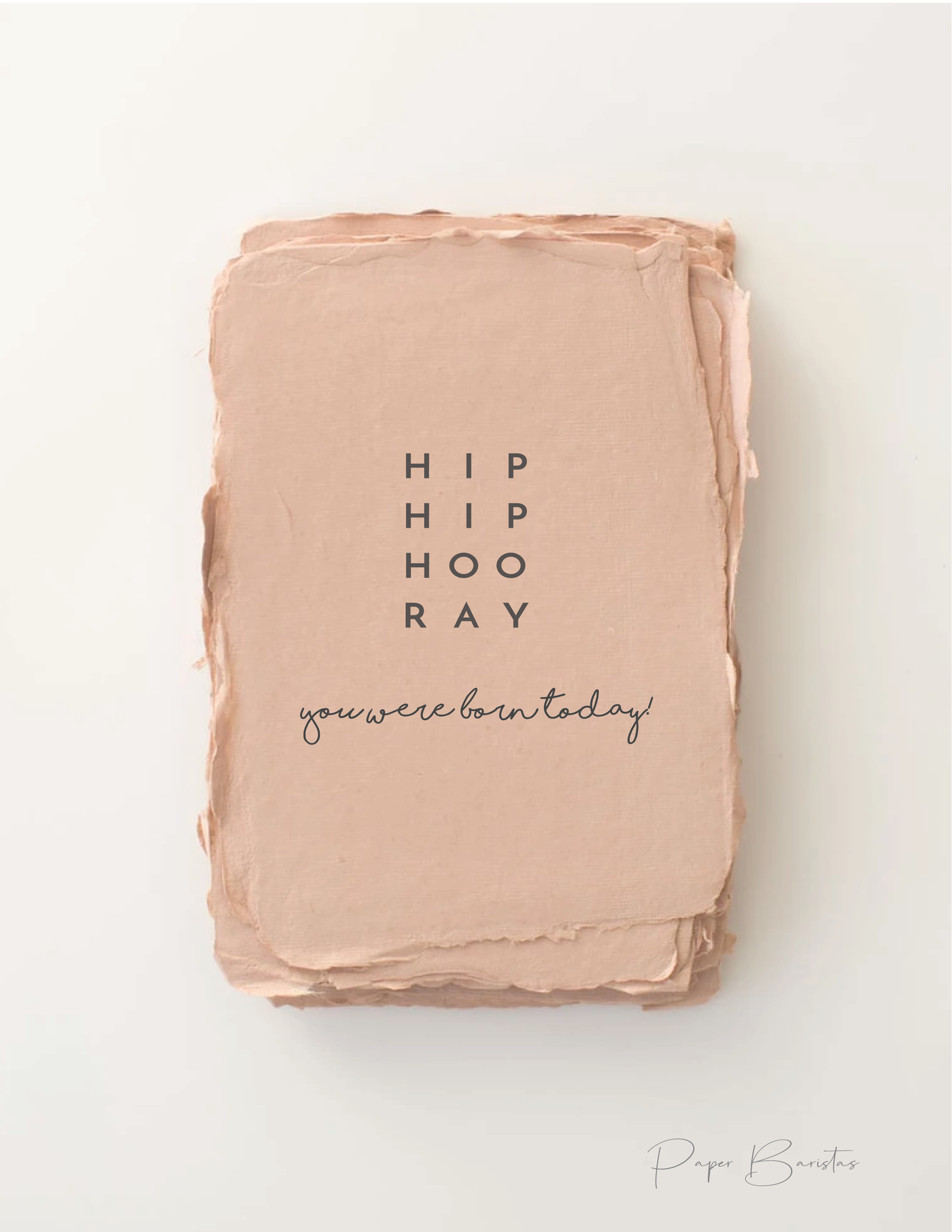 "HOORAY. You were born today." Birthday Friend Greeting Card